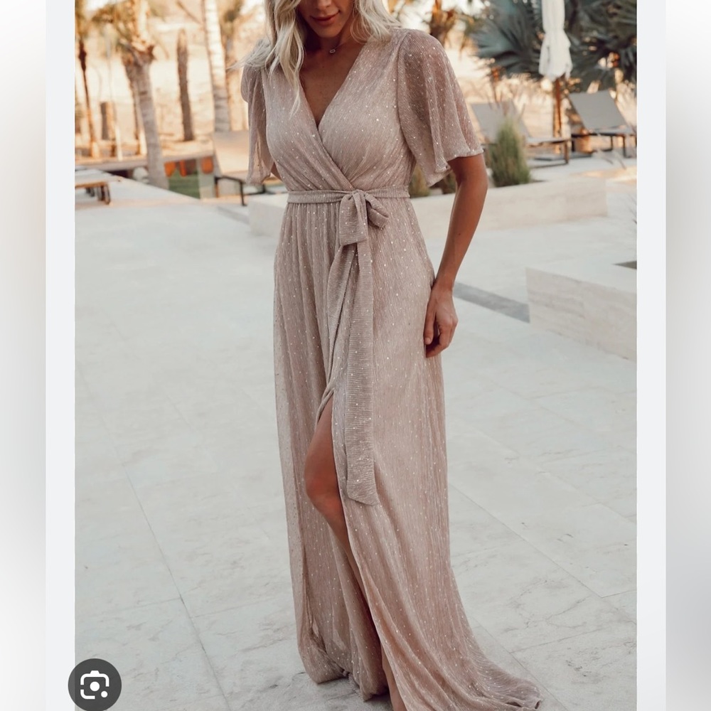 Baltic Born Grace Sparkle Gown - Champagne